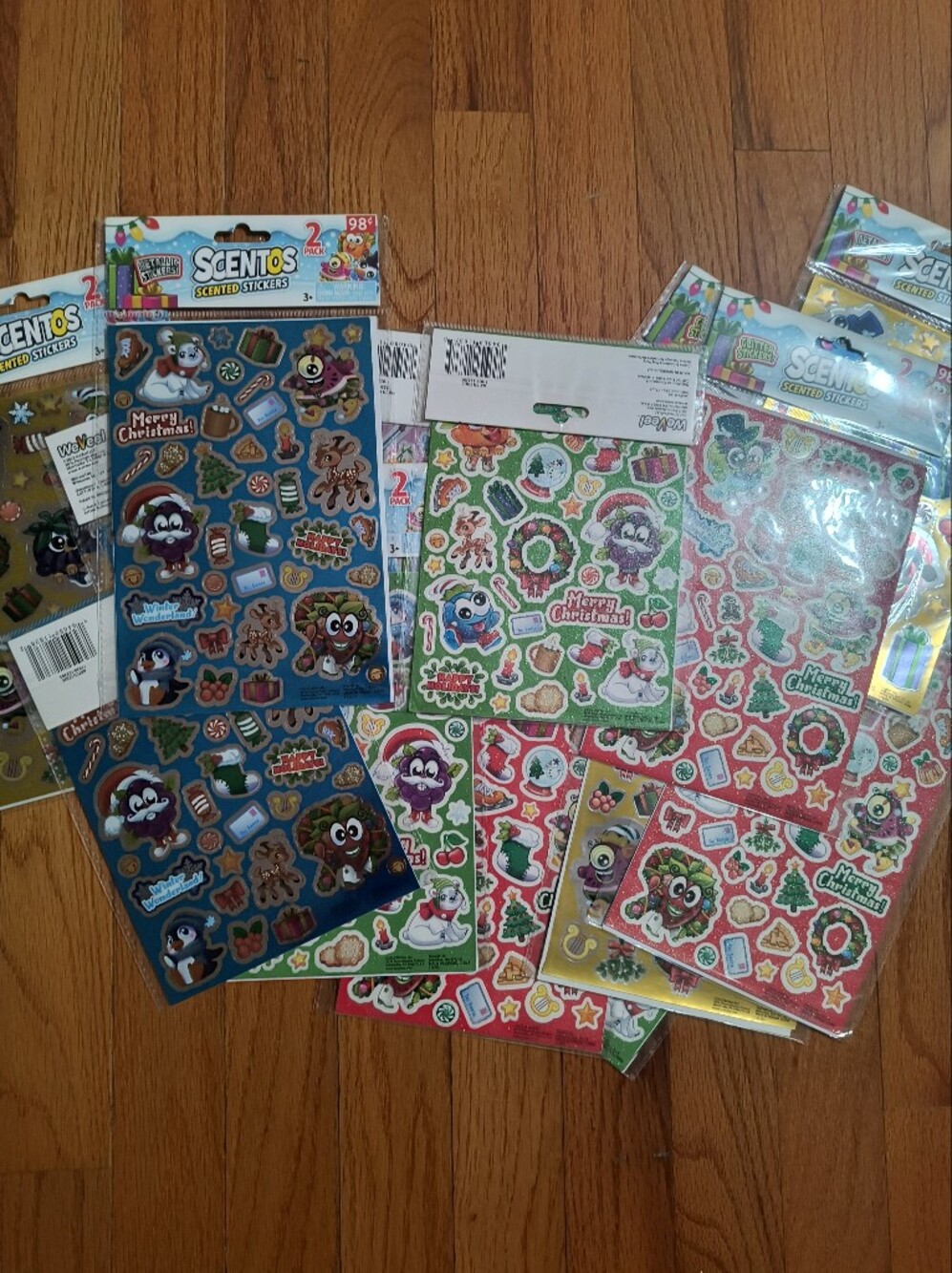 Pick 3/$10⭐ Lot of 14 unopened packs of Scentos Scented Christmas Easter sticker